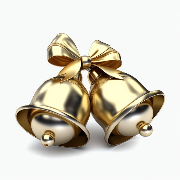 Decoratieve kerstversiering met kerstgouden klokken of jingle bells kerstversiering