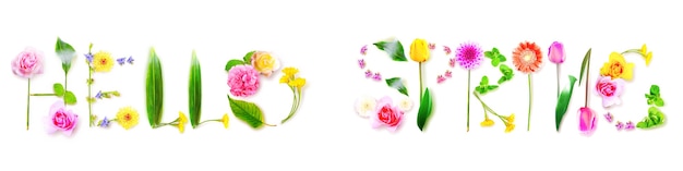 decoratieve lente inscriptie met letters.