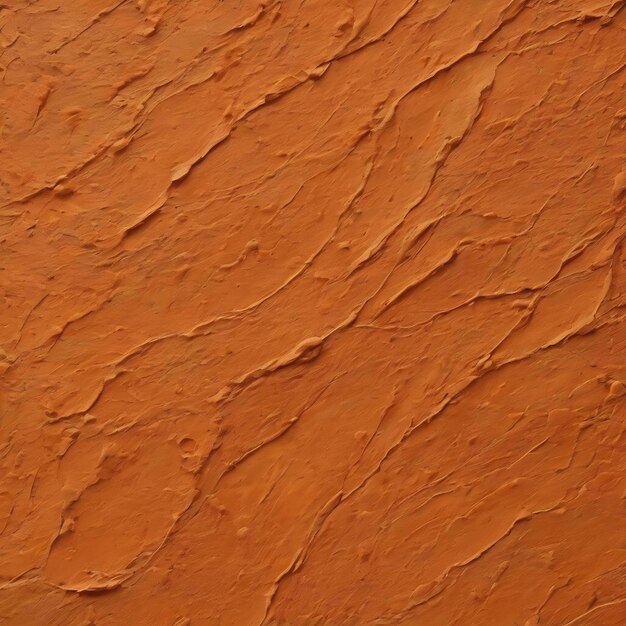 Decoratieve oranje putty achtergrond muur textuur met vulpasta toegepast met spatula chaotische dashe