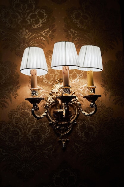 decoratieve wandlamp elegante wandlamp Wandlamp met gele kap van canvas