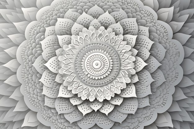 Foto decoratieve witte mandala ornamentele achtergrondontwerp