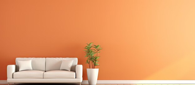 Decorating the inside of a home on a light orange wall