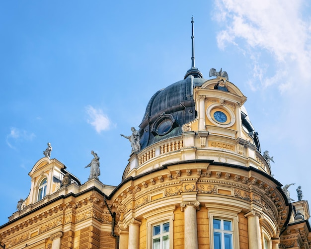 Decoration of a building in the historical center of Ljubljana, Slovenia