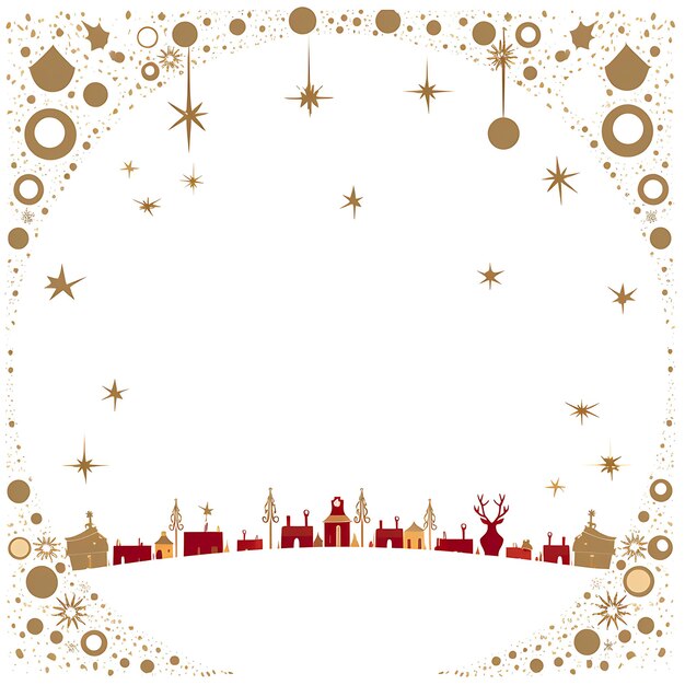 Decoration card Christmas scene with blank space for your message text