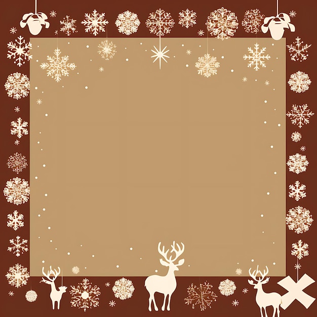 Photo decoration card christmas scene with blank space for your message text