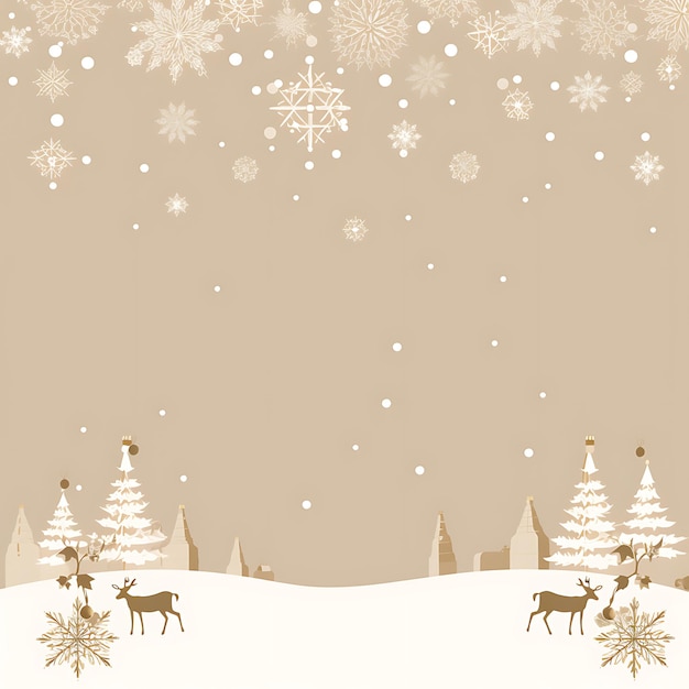 装飾カード クリスマスシーン メッセージテキストの空白スペース
