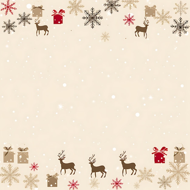 Photo decoration card christmas scene with blank space for your message text