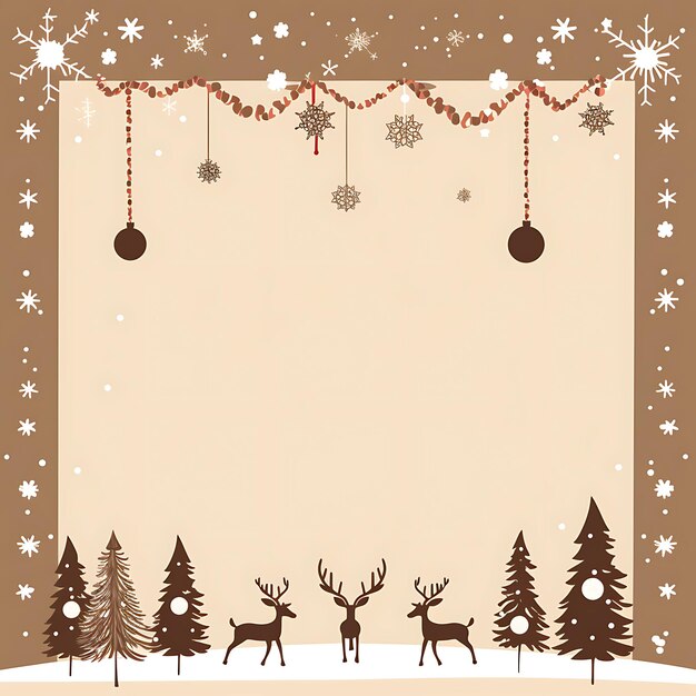 Decoration card Christmas scene with blank space for your message text