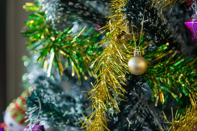 Decoration of christmas tree background