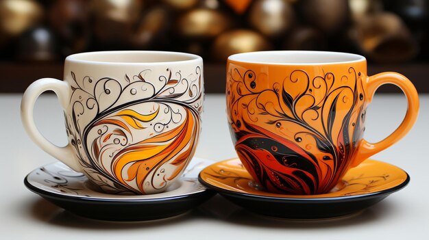 Photo decoration of coffee cup background