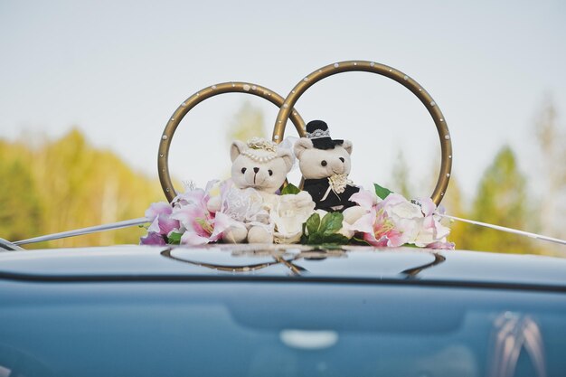 The decoration on the roof of the car on holiday 5780