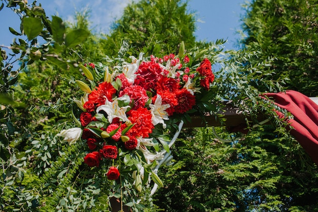 結婚式の花の装飾