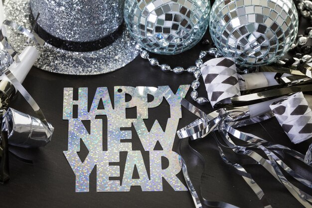 Photo decorations for new year eve party.