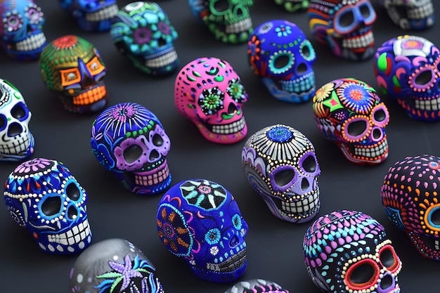 Decorations for traditional mexican holiday day of the dead