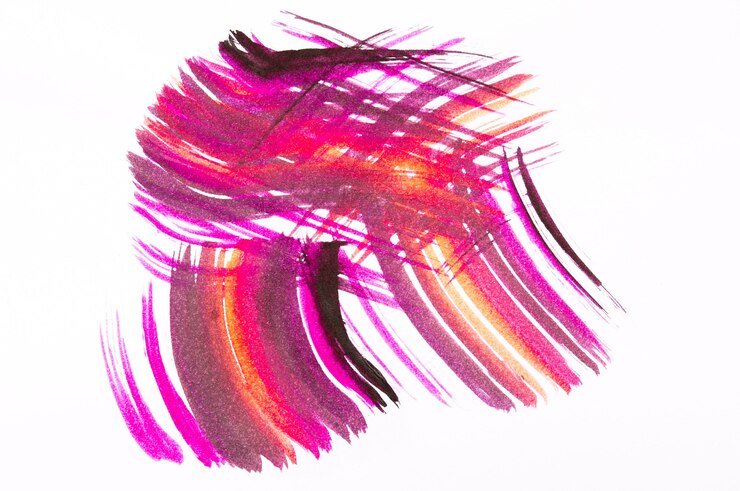 Photo decorative abstract colorful watercolor stroke shapes background