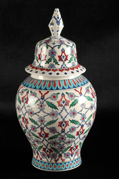 Decorative antique handmade ceramic vase