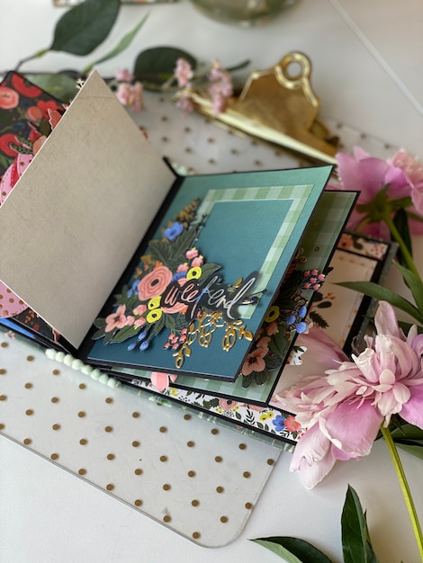 Photo decorative book mockup