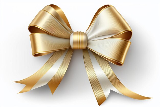 Decorative bow for gift birthday Christmas or decorative for document