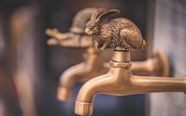 Rubinetto dell'acqua animale in ottone decorativo