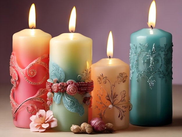 Decorative candle design photo