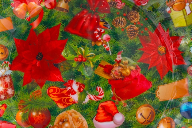 Photo decorative christmas background in rio de janeiro.