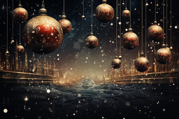 Photo decorative christmas background