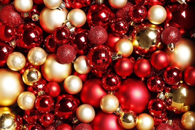 Decorative christmas balls as background