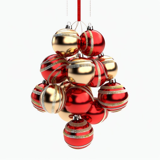 Photo decorative christmas ornament with christmas golden bells or jingle bells christmas decoration