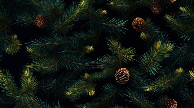 Photo decorative christmas pine trees background