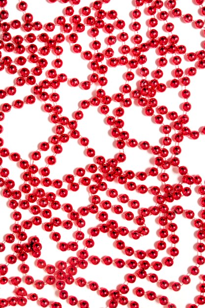 Decorative christmas red beads