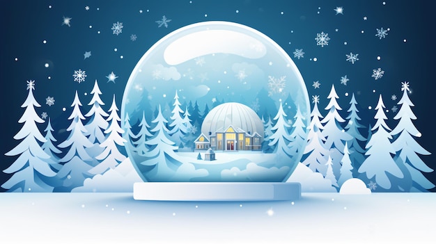 Decorative christmas snowball vector illustration