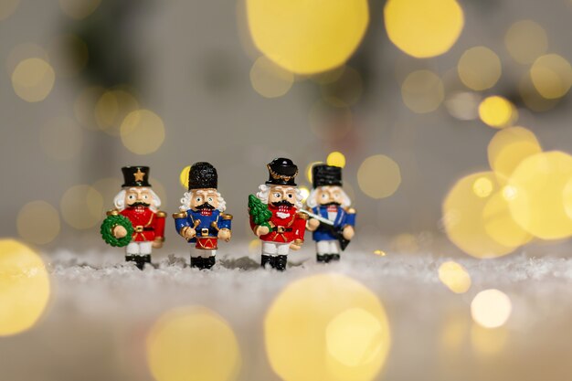 Decorative Christmas themed figurines, Christmas toy soldiers from a nutcracker fairy tale, Christmas tree decoration, ,