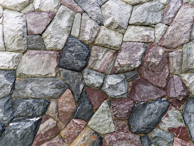 Decorative Colorful Tiled Stone Wall