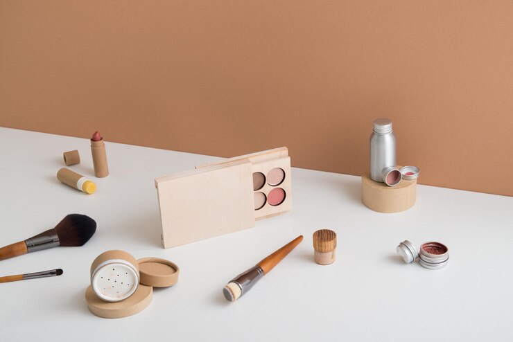 decorative cosmetics in ecological packaging without plastic