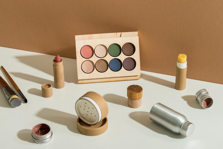 decorative cosmetics in ecological packaging without plastic