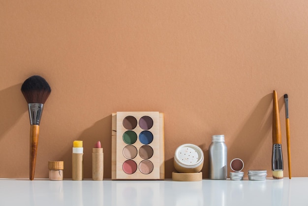 decorative cosmetics in ecological packaging without plastic