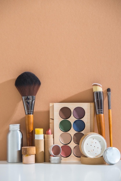 decorative cosmetics in ecological packaging without plastic