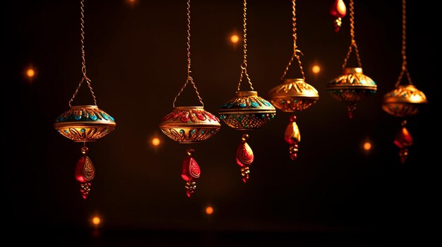 Decorative danglers hanging background