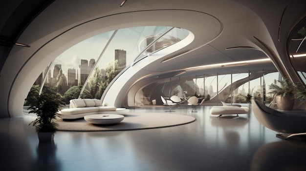 Decorative design luxury modern curve building