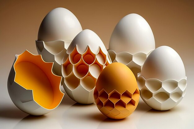 사진 부활절을 위한 장식용 달 (generative easter eggs)