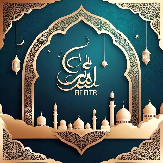 Decorative Eid AL FITR Background