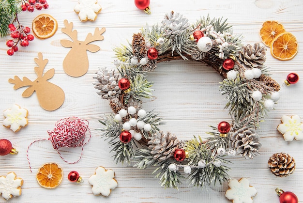 Decorative festive Christmas wreath