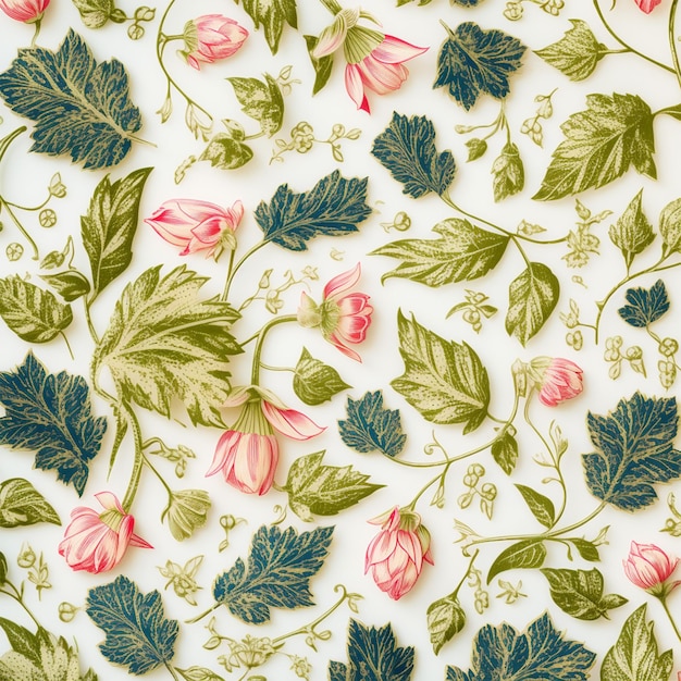 Photo decorative floral pattern