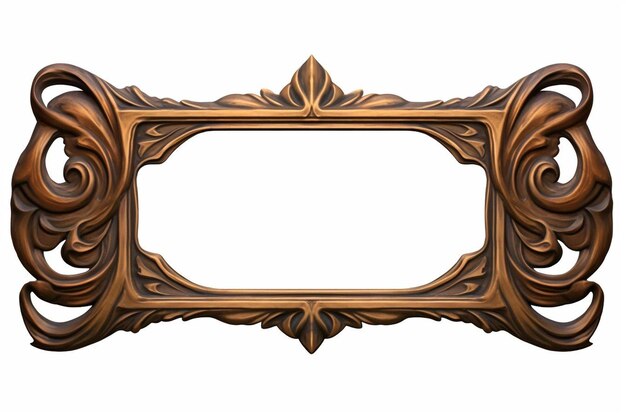 a decorative frame with a gold design on it