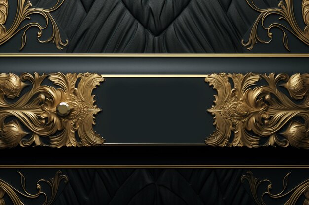 Photo decorative golden frame