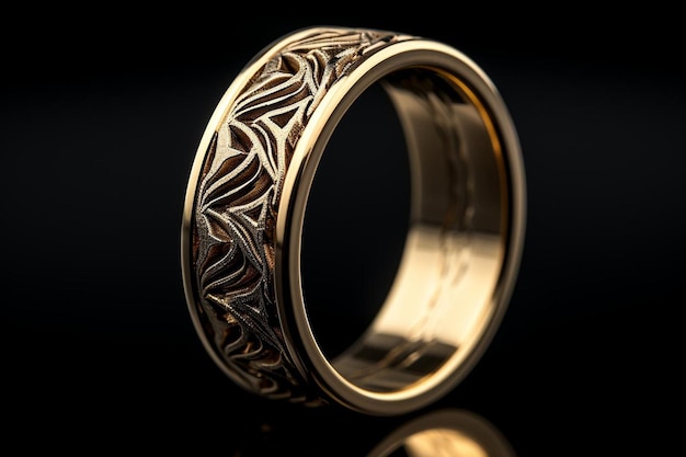 Decorative golden ring