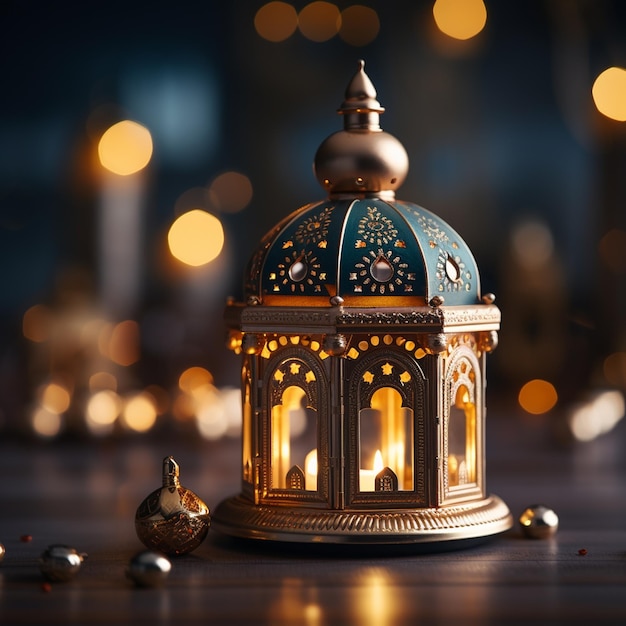 Decorative hanging lanterns ramadan kareem happy eid festival lamps background