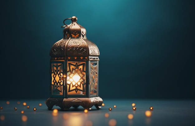 Decorative hanging lanterns ramadan kareem happy eid festival lamps background