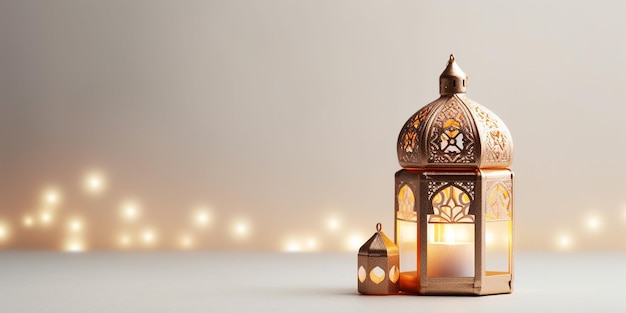 Decorative hanging lanterns ramadan kareem happy eid festival lamps background