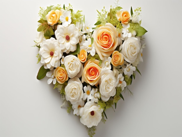 decorative heart with flowers